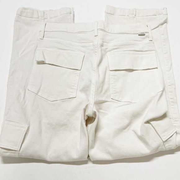 MOTHER Denim Womens Cream Puffs The Rambler Cargo Ankle High Waist Jean Size 29 - Picture 5 of 14